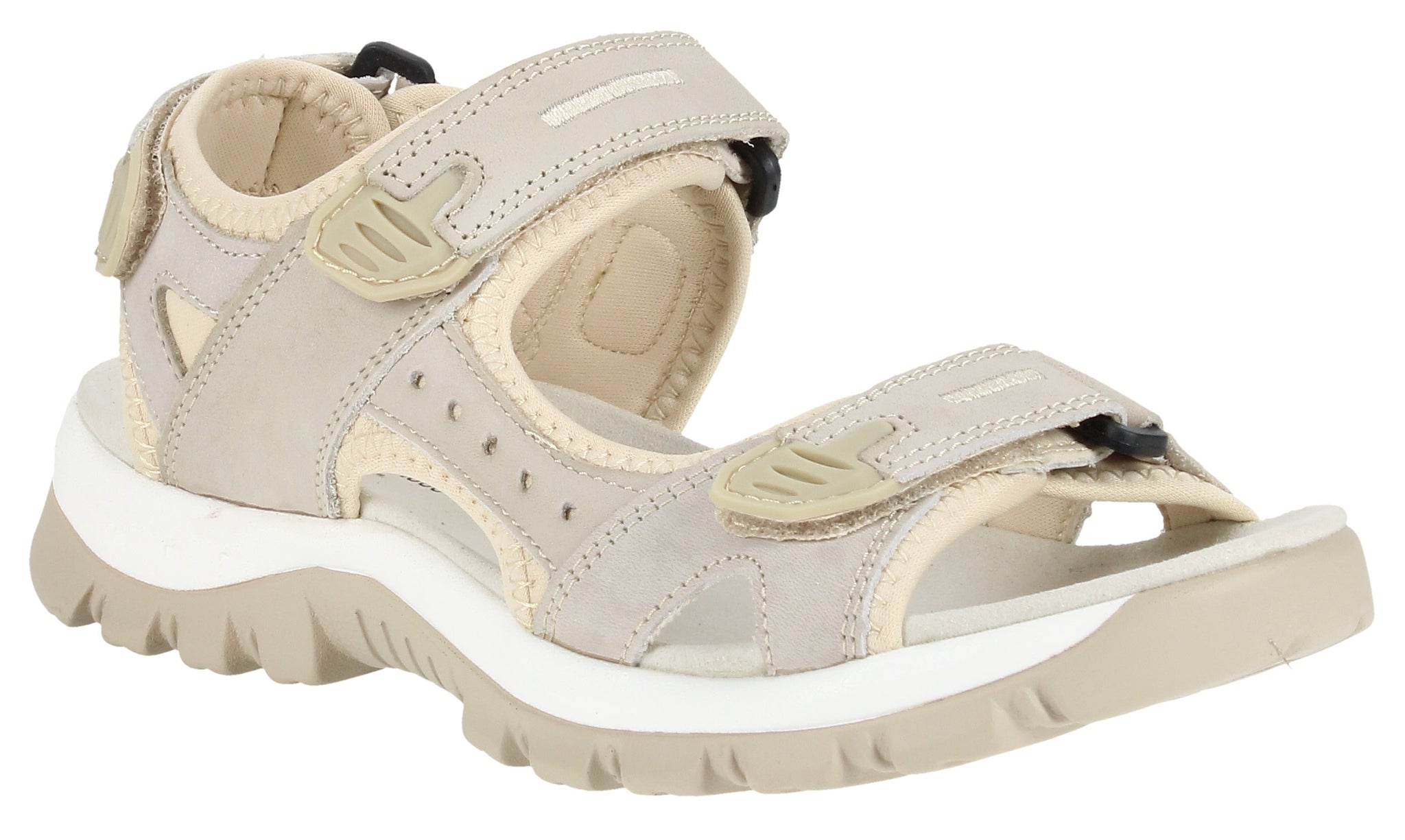 Josef Seibel Brenda 10 Sandali Donna In Pelle Scamosciata Kaki – Chiusura Velcro – Suola Rubflex E Sughero – Fatto A Mano